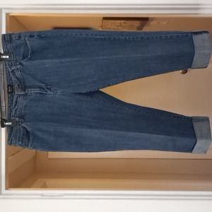 Nicole Miller Cuffed Denim Capris, Size 16